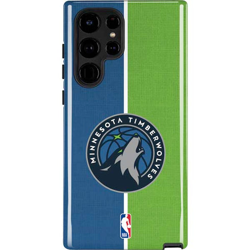NBA Minnesota Timberwolves Canvas Galaxy S22 Ultra Pro Case