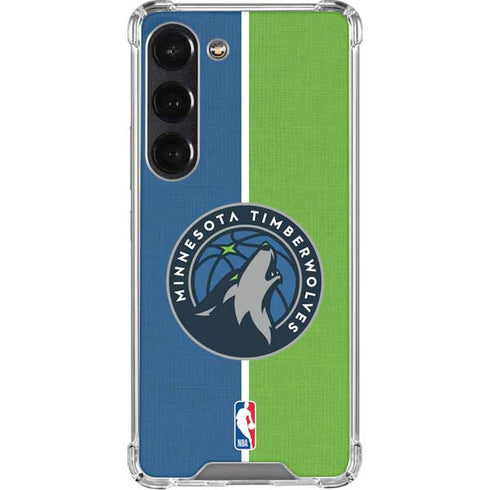 NBA Minnesota Timberwolves Canvas Galaxy S23 Clear Case