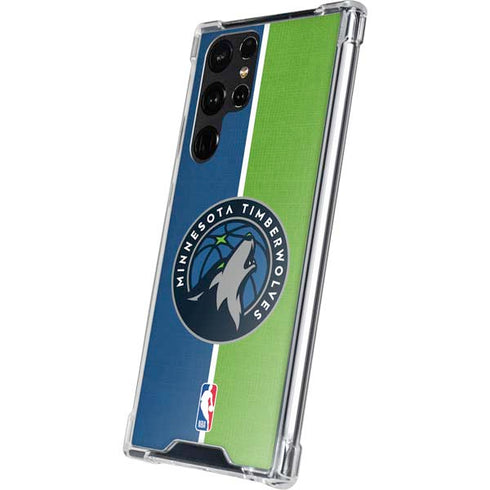 NBA Minnesota Timberwolves Canvas Galaxy S23 Ultra Clear Case