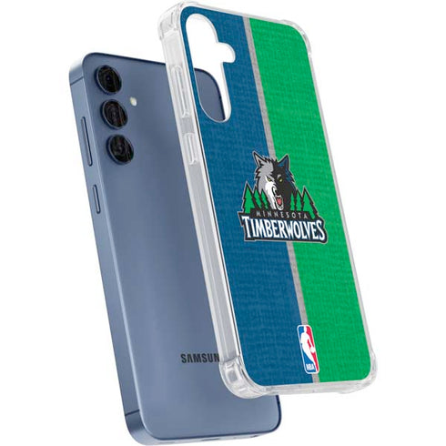 NBA Minnesota Timberwolves Canvas Galaxy S24 Clear Case