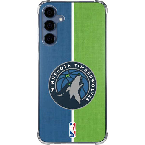 NBA Minnesota Timberwolves Canvas Galaxy S24 Clear Case