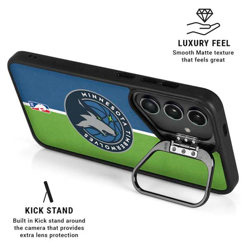 NBA Minnesota Timberwolves Canvas Galaxy S24 FE Kickstand Case