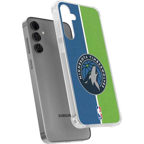 NBA Minnesota Timberwolves Canvas Galaxy S24 Plus Clear Case