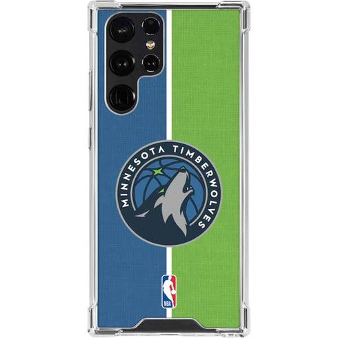 NBA Minnesota Timberwolves Canvas Galaxy S24 Ultra Clear Case