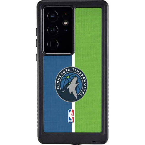NBA Minnesota Timberwolves Canvas Galaxy S24 Ultra Waterproof Case