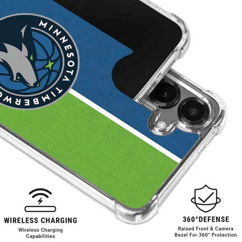 NBA Minnesota Timberwolves Canvas Galaxy S26 Clear Case