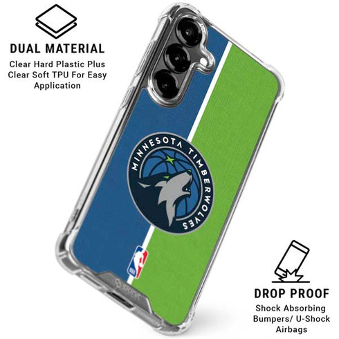 NBA Minnesota Timberwolves Canvas Galaxy S26 Plus Clear Case