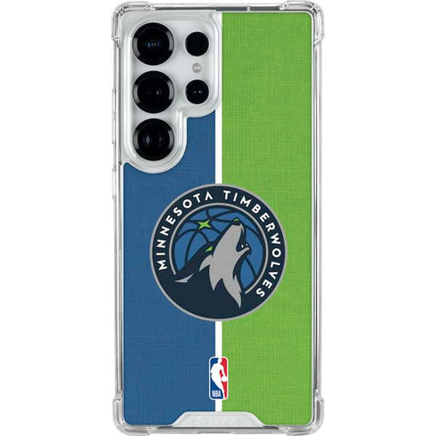 NBA Minnesota Timberwolves Canvas Galaxy S26 Ultra Clear Case