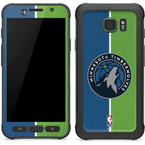 NBA Minnesota Timberwolves Canvas Galaxy S7 Active Skin