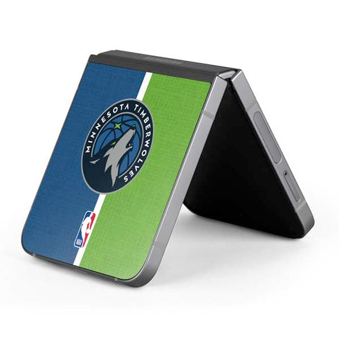 NBA Minnesota Timberwolves Canvas Galaxy Z Flip6 Skin