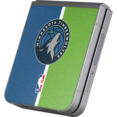NBA Minnesota Timberwolves Canvas Galaxy Z Flip6 Skin