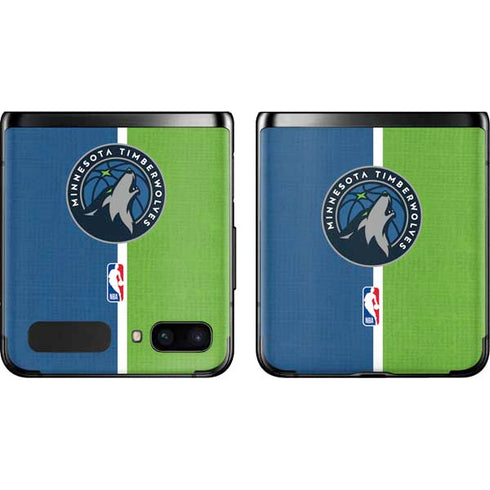 NBA Minnesota Timberwolves Canvas Galaxy Z Flip Skin