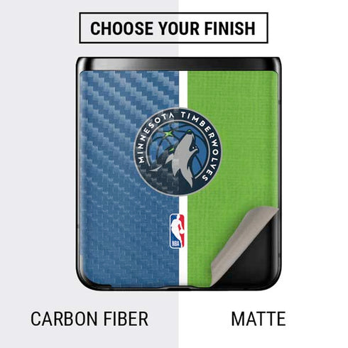 NBA Minnesota Timberwolves Canvas Galaxy Z Flip Skin