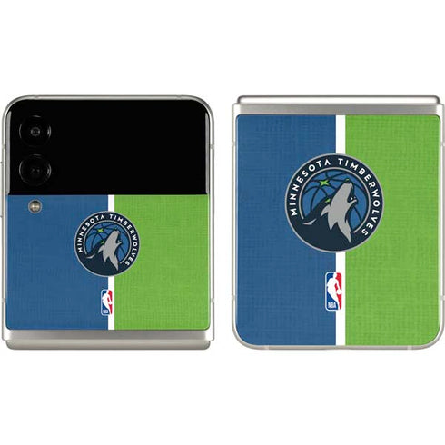 NBA Minnesota Timberwolves Canvas Galaxy Z Flip3 5G Skin