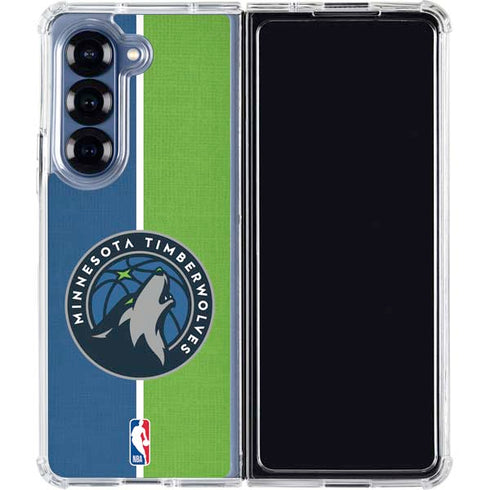 NBA Minnesota Timberwolves Canvas Galaxy Z Fold6 Clear Case