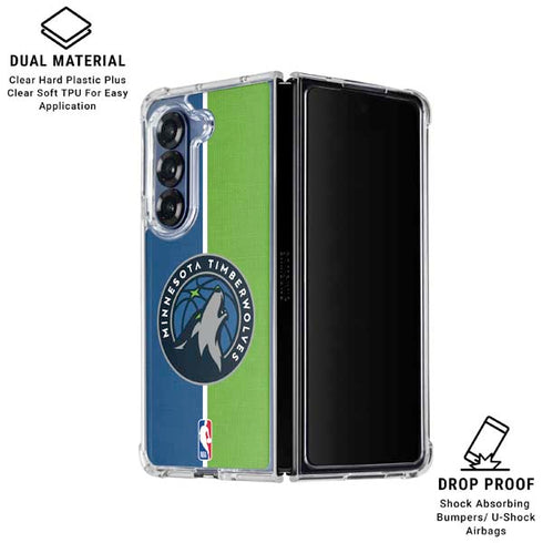 NBA Minnesota Timberwolves Canvas Galaxy Z Fold6 Clear Case