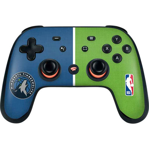NBA Minnesota Timberwolves Canvas Google Stadia Controller Skin