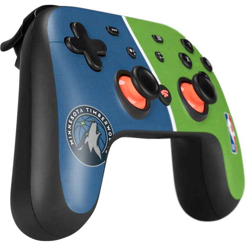 NBA Minnesota Timberwolves Canvas Google Stadia Controller Skin