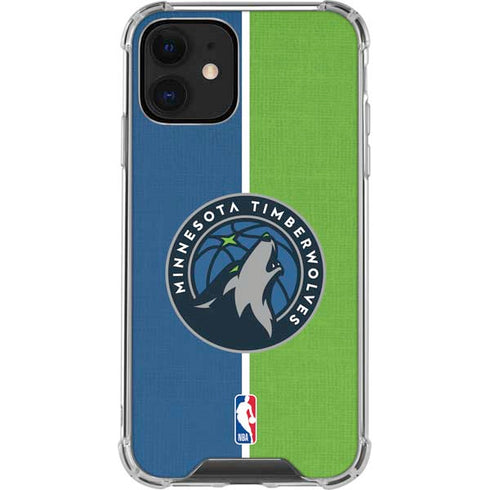 NBA Minnesota Timberwolves Canvas iPhone 12 Clear Case