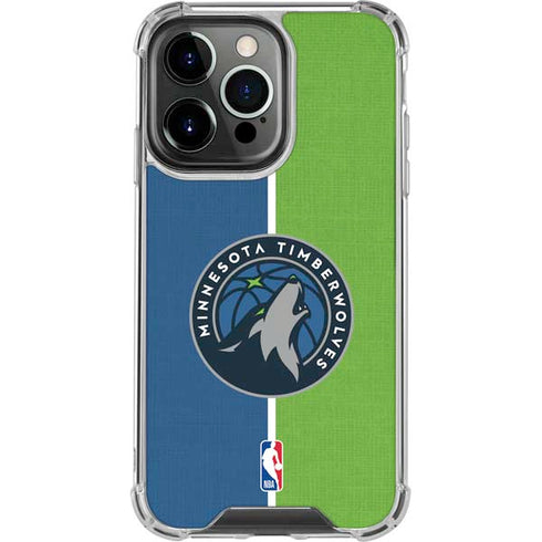 NBA Minnesota Timberwolves Canvas iPhone 13 Pro Clear Case