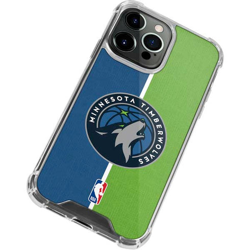 NBA Minnesota Timberwolves Canvas iPhone 13 Pro Max Clear Case
