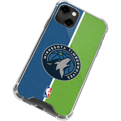 NBA Minnesota Timberwolves Canvas iPhone 14 Clear Case