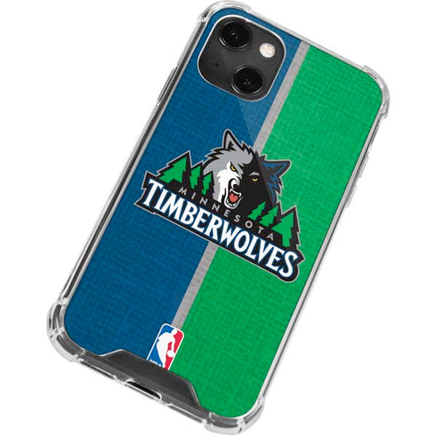 NBA Minnesota Timberwolves Canvas iPhone 14 Plus Clear Case