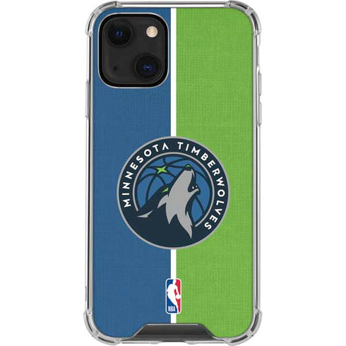 NBA Minnesota Timberwolves Canvas iPhone 14 Plus Clear Case
