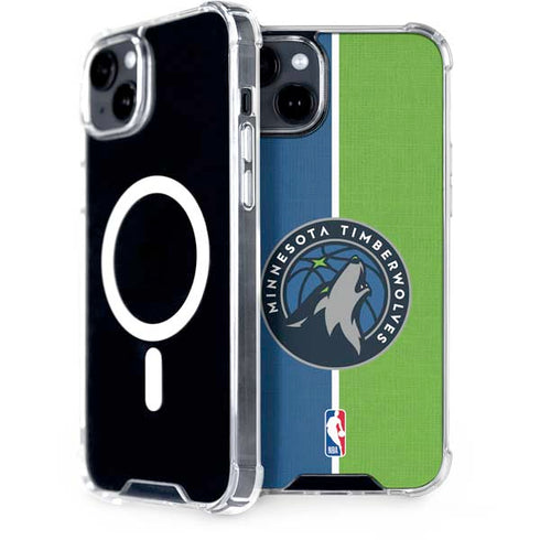 NBA Minnesota Timberwolves Canvas iPhone 14 Plus MagSafe Case