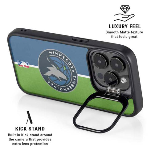 NBA Minnesota Timberwolves Canvas iPhone 14 Pro Kickstand Case
