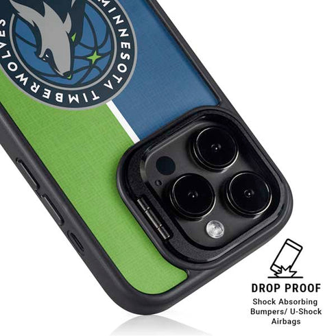NBA Minnesota Timberwolves Canvas iPhone 14 Pro Kickstand Case