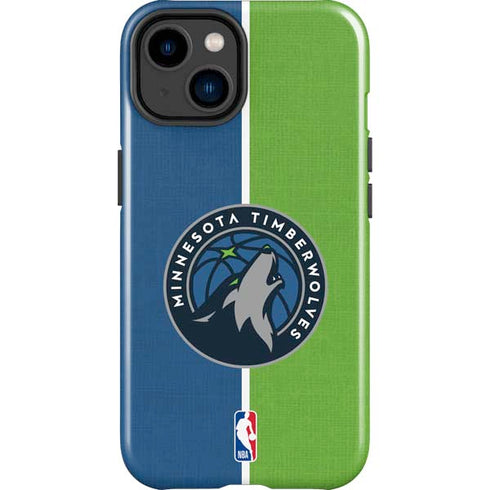 NBA Minnesota Timberwolves Canvas iPhone 15 Impact Case