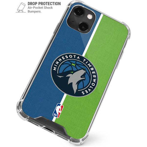 NBA Minnesota Timberwolves Canvas iPhone 15 Plus Clear Case