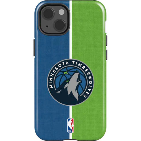NBA Minnesota Timberwolves Canvas iPhone 15 Plus Impact Case