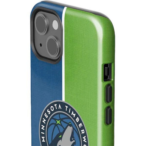 NBA Minnesota Timberwolves Canvas iPhone 15 Plus Impact Case