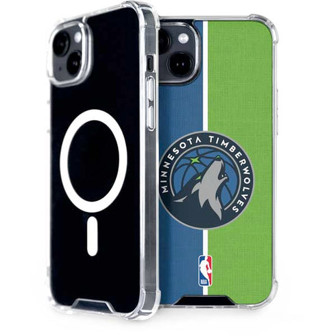 NBA Minnesota Timberwolves Canvas iPhone 15 Plus MagSafe Case