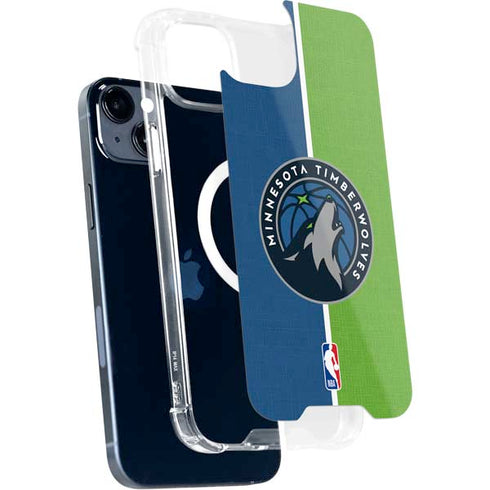 NBA Minnesota Timberwolves Canvas iPhone 15 Plus MagSafe Case