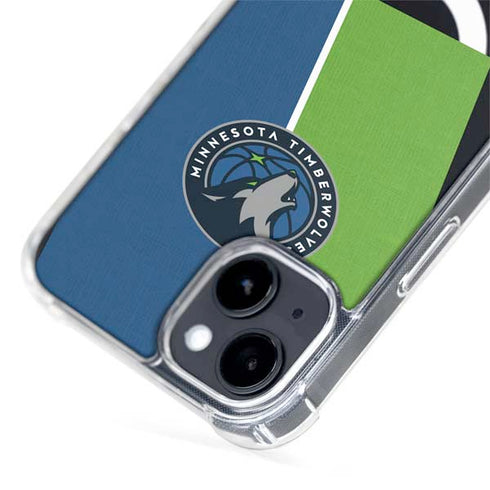 NBA Minnesota Timberwolves Canvas iPhone 15 Plus MagSafe Case