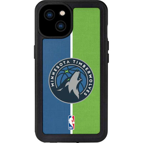 NBA Minnesota Timberwolves Canvas iPhone 15 Plus Waterproof Case