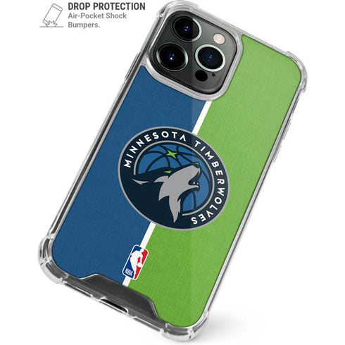 NBA Minnesota Timberwolves Canvas iPhone 15 Pro Clear Case