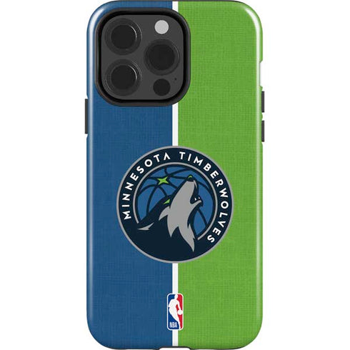 NBA Minnesota Timberwolves Canvas iPhone 15 Pro Impact Case