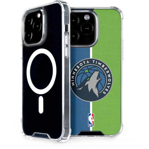 NBA Minnesota Timberwolves Canvas iPhone 15 Pro MagSafe Case