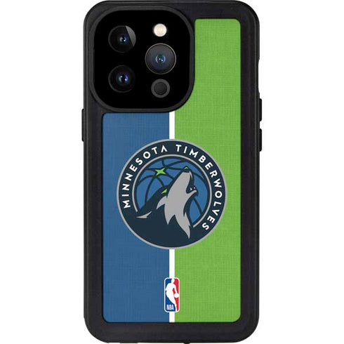 NBA Minnesota Timberwolves Canvas iPhone 15 Pro Waterproof Case