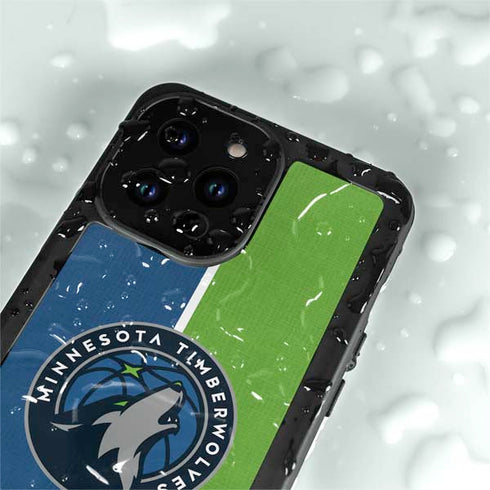 NBA Minnesota Timberwolves Canvas iPhone 15 Pro Waterproof Case