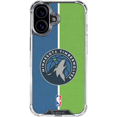 NBA Minnesota Timberwolves Canvas iPhone 16 Clear Case