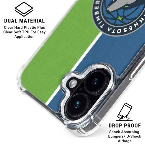 NBA Minnesota Timberwolves Canvas iPhone 16 Clear Case