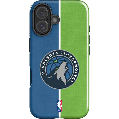 NBA Minnesota Timberwolves Canvas iPhone 16 Plus Impact Case