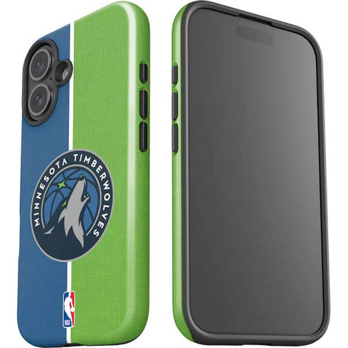 NBA Minnesota Timberwolves Canvas iPhone 16 Plus Impact Case