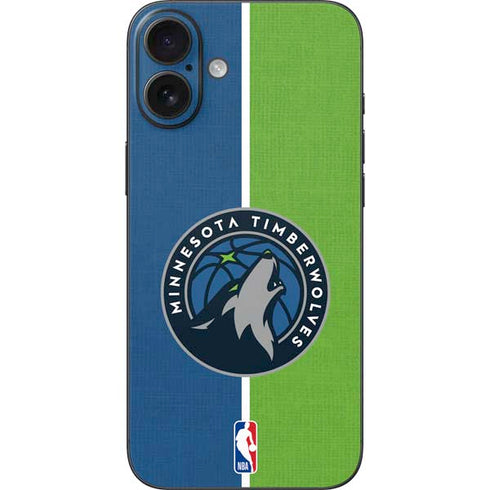 NBA Minnesota Timberwolves Canvas iPhone 16 Plus Skin
