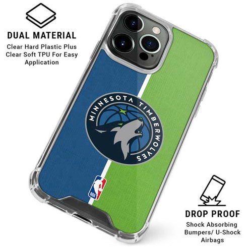 NBA Minnesota Timberwolves Canvas iPhone 16 Pro Clear Case